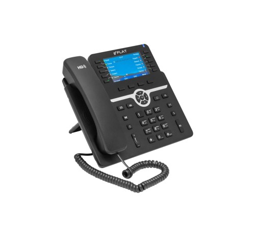 IP-телефон Flat-Phone B10: 20 SIP-аккаунтов, 2 порта 10/100/1000BASE-T (RJ-45), ЖК-дисплей, PoE IP-телефон Flat-Phone B10: 20 SIP-аккаунтов, 2 порта 10/100/1000BASE-T (RJ-45), ЖК-дисплей, PoE