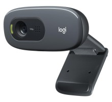 Веб-камера Logitech C270 (HD 720p/30fps, фокус постоянный, угол обзора 60°, кабель 1.5м) (арт. 960-000999, M/N: V-U0018) (Мятая упаковка)