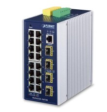 коммутатор/ PLANET IGS-6325-16T4S IP30 Industrial L3 16-Port 10/100/1000T + 4-port 1G/2.5G SFP Full Managed Switch (-40 to 75 C, dual redundant power input on 9~48VDC terminal block, 2*DI, 2*DO, ERPS Ring, 1588 PTP TC, Modbus TCP, Cybersecurity features,