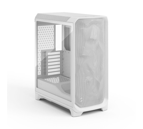 Корпус ПК без блока питания/ Case Fractal Design Meshify 3 TG Clear Tint, Midi-Tower, 3x140mm, 2xUSB-A 3.2 + 1xUSB 3.2 Type-C E-ATX, ATX, mATX, mITX, White