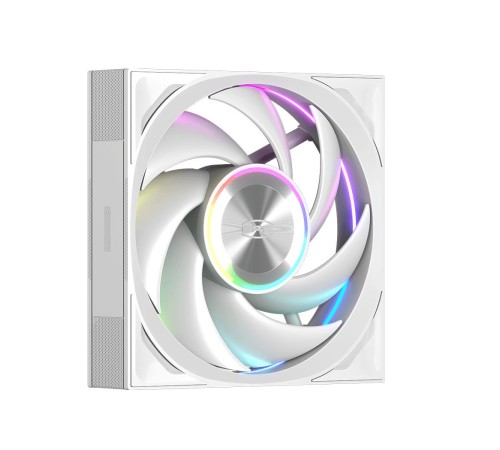 Кулер для корпуса/ Case Cooler PCCooler F7 X120 ARGB WH 3IN1 (120x120x28mm, 4-pin PWM, ARGB, 83CFM, 33.1dBA, 3000RPM, White, 3pcs)