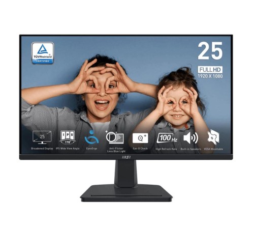 Монитор LCD PRO MP251 24.5'' 16:9 1920х1080(FHD) IPS, nonGLARE, 100 Hz, 300 cd/m2, H178°/V178°, 1300:1, 16.7M, 1ms, VGA, HDMI, Tilt, Speakers, 1Y, Black (Мятая упаковка)