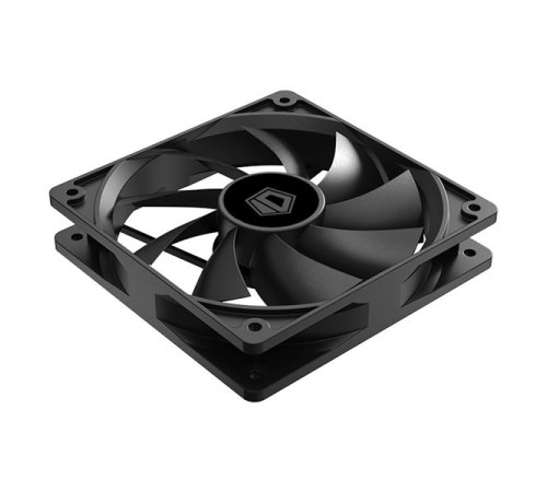 Вентилятор для корпуса ID-COOLING XF-120-K 120x120x25мм (60шт./кор, PWM, Low Noise, резиновые углы, 700-1800об/мин, черный)  BOX