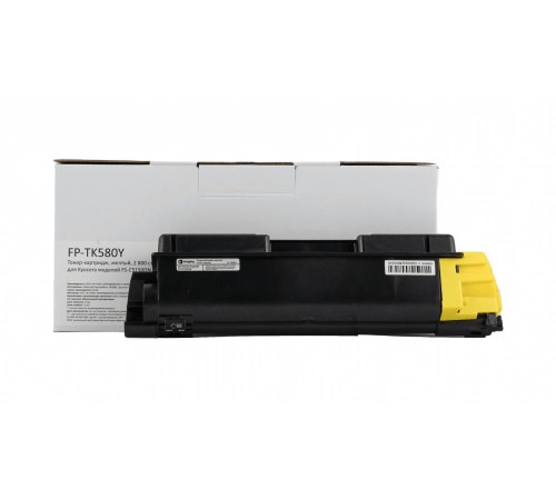Тонер-картридж F+ imaging, желтый, 2 800 страниц, для Kyocera моделей FS-C5150DN (аналог TK-580Y /1T02KTANL0), FP-TK580Y (Мятая упаковка)