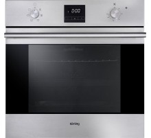 Встраиваемый духовой шкаф/ Crystal, 59.8 х 59.5 x 56 см, 6 режимов нагрева, гриль, дисплей, таймер, нержавеющая сталь