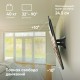 Кронштейн ONKRON/ 32-75" макс 400*600  наклон -10°/+10°, поворот ±30° Макс нагрузка 40кг, от стены 20-245мм, черный