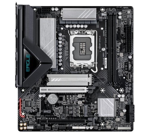 Материнская плата GIGABYTE B860M EAGLE, LGA1851, B860, 2*DDR5, 4*SATA, 2*M.2, 2*USB 3.2, 3*USB 2.0, 2*PCIx16, HDMI+DP, mATX