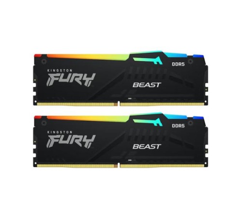 Память оперативная/ Kingston 32GB 6000MT/s DDR5 CL36 DIMM (Kit of 2) FURY Beast RGB EXPO Память оперативная/ Kingston 32GB 6000MT/s DDR5 CL36 DIMM (Kit of 2) FURY Beast RGB EXPO