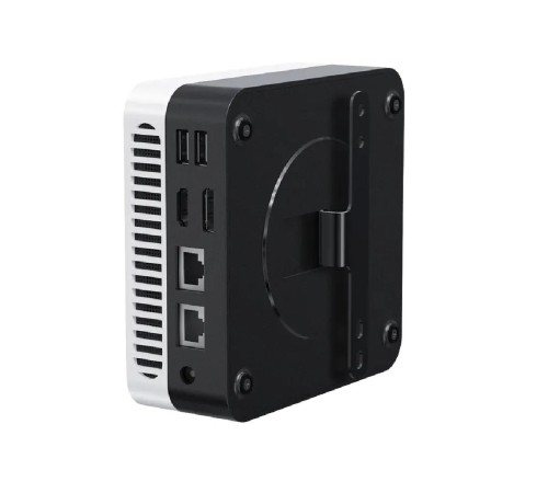 Компьютер/ Chuwi LarkBox X  Intel N-series N100(0.8Ghz)/12288Mb/512SSDGb/Int:Intel UHD Graphics/BT/WiFi/war 1y/0.4kg/Grey+White/Win11Pro + USB2.0*2/USB3.2*2/Type-C*1/HDMI*1/DP*1/RJ45*2/WIFI6,BT5.2/bracket