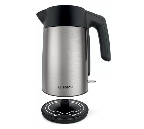 Чайник BOSCH/ Цвет: стальной, черный, 2400 Ватт, скрытый нагр.элемент, 1.7 л Чайник BOSCH/ Цвет: стальной, черный, 2400 Ватт, скрытый нагр.элемент, 1.7 л