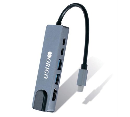 Док-станция ORIGO Док-станция USB-C, 2xUSB 3.0, 1xUSB-C/PD 3.0, 1xUSB-C, 1x1000Base-T, 1xHDMI