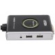 2-портовый KVM-переключатель со встроенными KVM кабелями 2х(1,2м), 1 user DVI-D(Female)+ 2хUSB(Тип А(Female)) +2хАудио(Female) <-> 2 cpu DVI-D(Male)+2хUSB(Тип А(Male))+2хАудио(Male), настольный, некаскад., не требуется внешнее питание/ PETITE 2 PORT DVI C