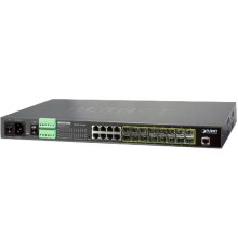 коммутатор/ PLANET 16-Port 100/1000Base-X SFP + 8-Port 10/100/1000Base-T L2/L4 Managed Metro Ethernet Switch (AC+2 DC, DIDO)