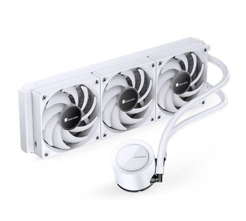 Система жидкостного охлаждения/ Water Cooling System JONSBO TG-360 White (300W, 360mm, White, ARGB/ Fans: 3x120mm, 66.19CFM, 35.4dBA, 1800RPM/ Pump height 72mm, 30dBA, 2400RPM, Rad thickness 27mm/ S: 1700, 1200, 115X, AM5, AM4) Система жидкостного охлаждения/ Water Cooling System JONSBO TG-360 White (300W, 360mm, White, ARGB/ Fans: 3x120mm, 66.19CFM, 35.4dBA, 1800RPM/ Pump height 72mm, 30dBA, 2400RPM, Rad thickness 27mm/ S: 1700, 1200, 115X, AM5, AM4)