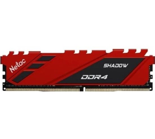 Оперативная память Netac Shadow 8GB DDR4-3600 (PC4-28800) C18 18-22-22-42 1.35V XMP Memory module (DIMM) Red Оперативная память Netac Shadow 8GB DDR4-3600 (PC4-28800) C18 18-22-22-42 1.35V XMP Memory module (DIMM) Red