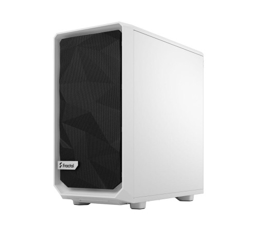 Корпус ПК без блока питания/ Case Fractal Design Meshify 2 Mini TG Clear Tint, Mini-Tower, 1x120mm + 1x140mm, 2xUSB-A 3.2 + 1xUSB 3.2 Type-C mATX, mITX, mDTX White