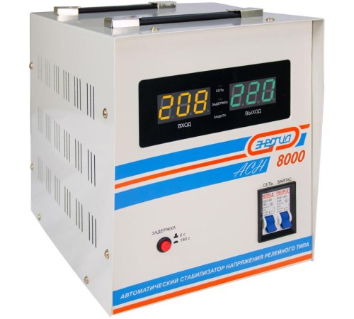 Стабилизатор АСН- 8000 ЭНЕРГИЯ с цифр. дисплеем/ Stabilizer ASN-8000 ENERGY with numbers. display Стабилизатор АСН- 8000 ЭНЕРГИЯ с цифр. дисплеем/ Stabilizer ASN-8000 ENERGY with numbers. display