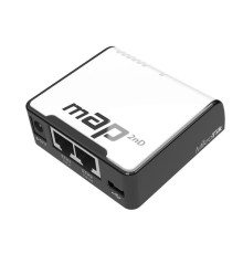 Точка доступа wi-fi MikroTik mAP with AR9531 650MHz CPU, 64MB RAM, 2xLAN, built-in 2.4Ghz 802.11bgn Dual Chain wireless with integrated antennas, microUSB, RouterOS L4, plastic case, PSU , POE-out
