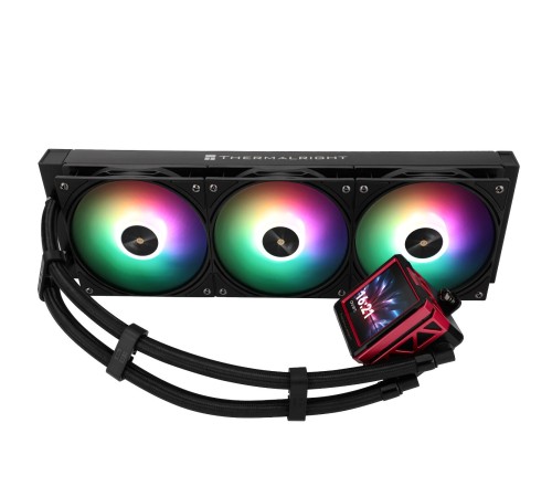 Водяное охлаждение для процессора/ Water Cooling System Thermalright Frozen Warframe 360 Ultra Black Argb (360mm, Black, ARGB/ Fans: 3x120mm, 70.84CFM, 22.1dBA, 2000RPM/ Pump height 60mm, 23dBA, 3000RPM, Rad thickness 27mm/ S: 1200, 1700, 1851, 2011, 2066