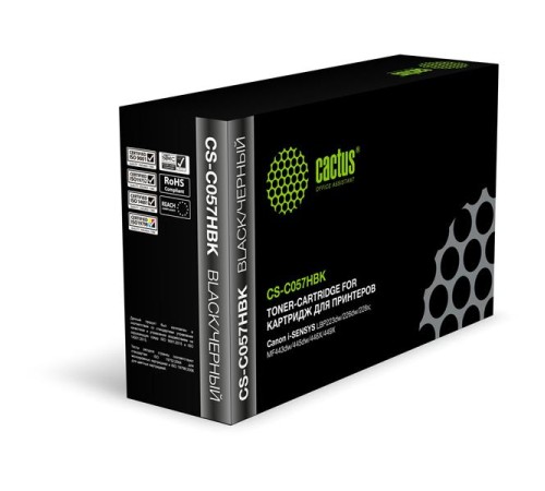 -/ Картридж лазерный Cactus CS-C057HBK 057 H черный (10000стр.) для Canon LBP228x/LBP226dw/LBP223dw/MF4