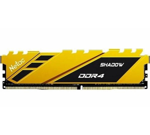 Оперативная память Netac Shadow 16GB DDR4-2666 (PC4-21300) C19 19-19-19-43 1.2V Memory module (DIMM) Yellow Оперативная память Netac Shadow 16GB DDR4-2666 (PC4-21300) C19 19-19-19-43 1.2V Memory module (DIMM) Yellow