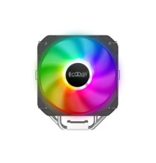 Кулер для процессора/ CPU Cooler PCCooler PALADIN 400 ARGB (200W, 4-pin PWM, 157mm, Al/Cu, 4x6mm, ARGB, 1x130mm, 76.85CFM, 29dBA, 1600RPM, S: 1851/1700/1200/115X, AM5/AM4, silver, black)