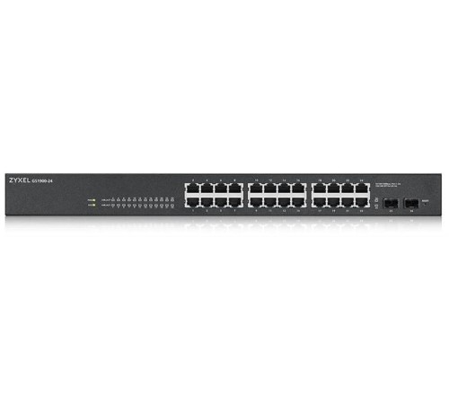 Коммутатор Smart L2 коммутатор Zyxel GS1900-24, rack 19", 24xGE, 2xSFP, бесшумный