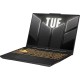 Ноутбук/ ASUS TUF F16 FX607VU-RL061 16"(1920x1200 (матовый, 144Hz) IPS)/Intel Core 5 210H(2.2Ghz)/16384Mb/512PCISSDGb/noDVD/Ext:nVidia GeForce RTX4050(6144Mb)/Cam/BT/WiFi/56WHr/war 1y/2.2kg/Mecha Gray/DOS