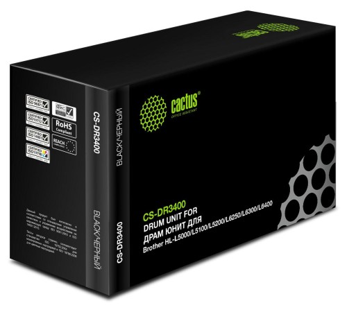-/ Блок фотобарабана Cactus CS-DR3400 DR-3400 черный ч/б:30000стр. для HL-L5000/L5100/L5200/L6250/L6300