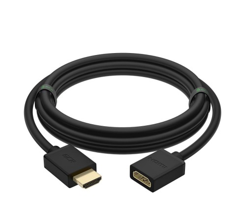 GCR Удлинитель 1.5m v2.0 HDMI-HDMI черный, OD7.3mm, 28/28 AWG, позолоченные контакты, Ethernet 18.0 Гбит/с, 19M / 19F, тройной экран GCR Удлинитель 1.5m v2.0 HDMI-HDMI черный, OD7.3mm, 28/28 AWG, позолоченные контакты, Ethernet 18.0 Гбит/с, 19M / 19F, тройной экран
