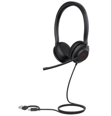 Гарнитура YEALINK UH35 Dual UC USB-C/A Дуо, Проводная, HD звук, шумоподавление, LED-индикатор, USB-C/A, шт