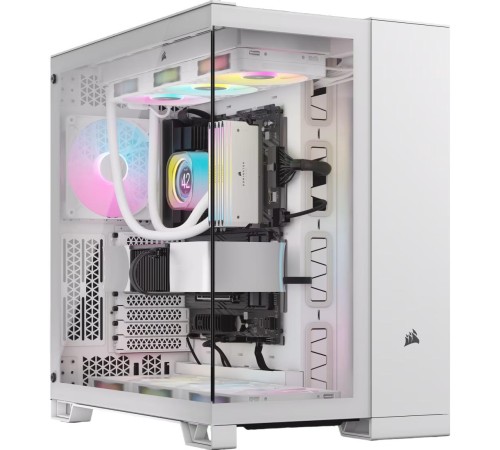Корпус без блока питания/ Case Corsair 6500X, Midi-Tower, TG, no fan, 4xUSB-A 3.2, 1xUSB 3.2 Type-C, E-ATX, ATX, mATX, mITX White