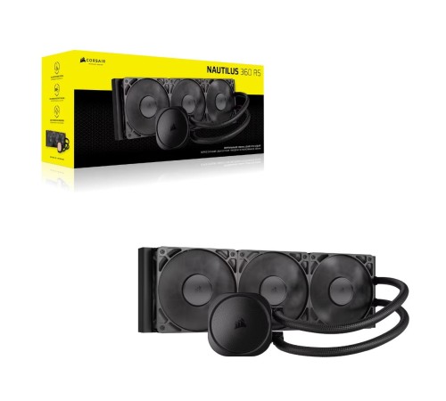 Система жидкостного охлаждения/ Water Cooling System Corsair NAUTILUS 360 ARGB (360mm, Black, Fans: 3x120mm, 72.8CFM, 36dBA, 1700RPM/ S: 1851, 1700, AM5, AM4) Система жидкостного охлаждения/ Water Cooling System Corsair NAUTILUS 360 ARGB (360mm, Black, Fans: 3x120mm, 72.8CFM, 36dBA, 1700RPM/ S: 1851, 1700, AM5, AM4)