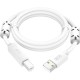 GCR Кабель Premium 1.5m USB 2.0, AM/BM, белый нейлон, ферритовые кольца, 28/24 AWG, экран, армированный, морозостойкий, GCR-54212