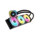 Система жидкостного охлаждения/ Water Cooling System Corsair iCUE LINK H150i RGB (360mm, Black, RGB/ Fans: 3x120mm, 63.1CFM, 37dBA, 2400RPM/Rad thickness 27mm/ S: 1851, 1700, 1200, 115X, AM5, AM4)