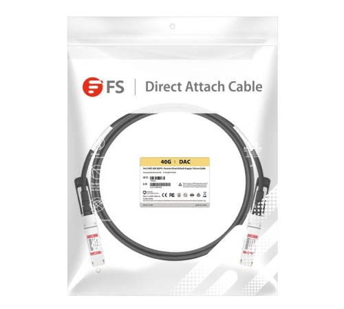 Твинаксиальный медный кабель/ 5m (16ft) Generic Compatible 40G QSFP+ Passive Direct Attach Copper Cable Твинаксиальный медный кабель/ 5m (16ft) Generic Compatible 40G QSFP+ Passive Direct Attach Copper Cable