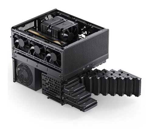 Корпус без блока питания/ Case JONSBO N5, Mini-Tower, 3x120mm, 1xUSB-A 3.0 + 1xUSB-C 3.2, E-ATX, ATX, mATX, mITX Black Корпус без блока питания/ Case JONSBO N5, Mini-Tower, 3x120mm, 1xUSB-A 3.0 + 1xUSB-C 3.2, E-ATX, ATX, mATX, mITX Black