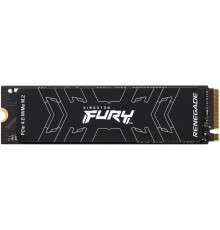 Твердотельный накопитель/ Kingston SSD Fury Renegade, 1000GB, M.2(22x80mm), NVMe, PCIe 4.0 x4, 3D TLC, R/W 7300/6000MB/s, IOPs 900 000/1 000 000, DRAM buffer 1024MB, TBW 1000, DWPD 0.55 (60 мес)