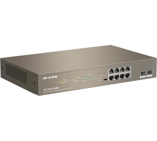 Неуправляемый PoE коммутатор с 8 Гигабитными портами PoE и 2 SFP портами. Неуправляемый PoE коммутатор с 8 Гигабитными портами PoE и 2 SFP портами.