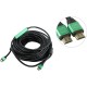 Greenconnect Кабель с активным усилителем сигнала 20.0m (10m+10m) AL case 2 ферит кольца, HDMI 2.0, 28/26, HDR 4:2:0, 4K/30Hz,черный, High speed 19M/19M с усилителем, черный, тройной экран, GCR-50750