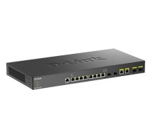 Коммутатор/ DXS-1210-12TC Smart L2+ Switch 8x10GBase-T, 2x10GBase-X SFP+, 2xCombo 10GBase-T/SFP+, CLI, RJ45 Console