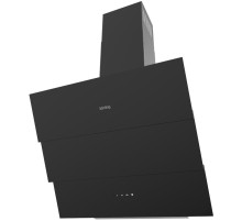 Вытяжка Korting/ Наклонная, Ширина 60 см, электронное сенсорное управление Touch, 3 режима, 850 м3/ч., таймер, алюминиевый жировой фильтр,  LED освещение,   черное стекло