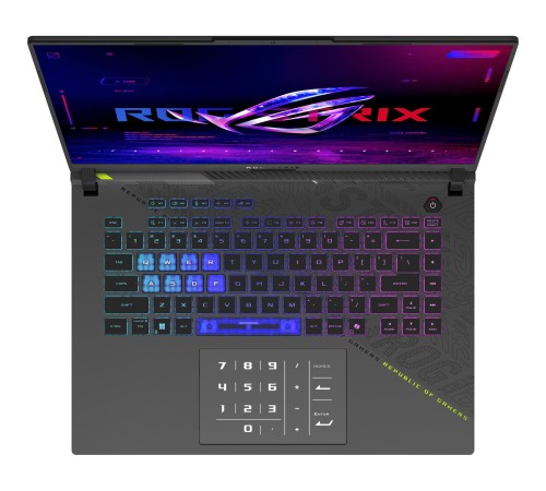 Ноутбук/ ASUS ROG Strix G16 G614PR-RV027 16"(1920x1200 (матовый, 165Hz) IPS)/AMD Ryzen 9 8940HX(4Ghz)/16384Mb/1024PCISSDGb/noDVD/Ext:NVIDIA GeForce RTX 5070 Ti(12288Mb)/Cam/BT/WiFi/90WHr/war 1y/2.5kg/Eclipse Gray/DOS