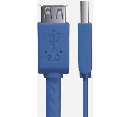 Greenconnect Удлинитель PROF 0.5m USB 2.0, AM/AF, плоский синий, морозостойкий, GCR-UEC2M2-BD-0.5m Greenconnect Удлинитель PROF 0.5m USB 2.0, AM/AF, плоский синий, морозостойкий, GCR-UEC2M2-BD-0.5m