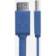 Greenconnect Удлинитель PROF 0.5m USB 2.0, AM/AF, плоский синий, морозостойкий, GCR-UEC2M2-BD-0.5m
