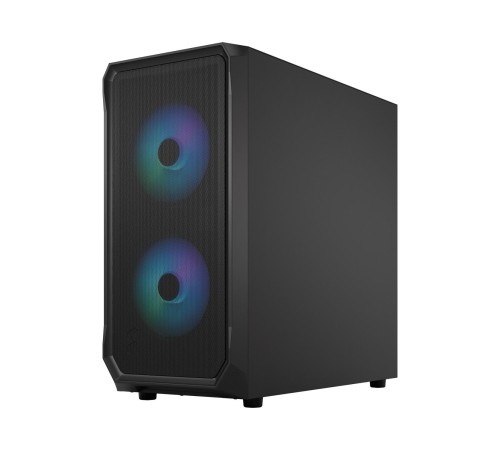 Корпус ПК без блока питания/ Case Fractal Design Focus 2 RGB, Midi-Tower, 2x140mm RGB, 2xUSB-A 3.2 ATX, mATX, mITX Black