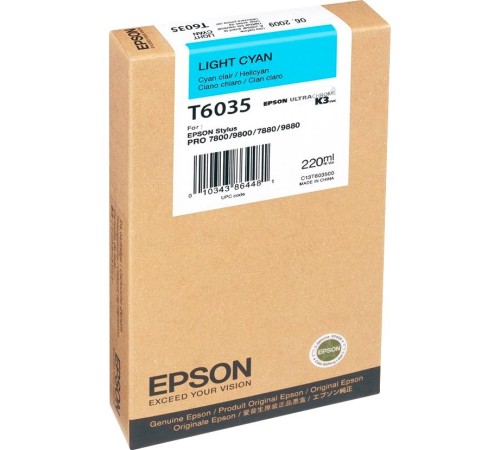 Картридж/ Epson I/C SP-7880/9880 220ml Light Cyan Картридж/ Epson I/C SP-7880/9880 220ml Light Cyan