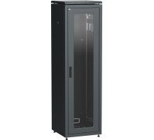 Шкаф сетевой 19" LINEA N 33U 600х600 мм стеклянная передняя дверь черный