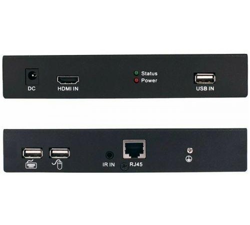 Комплект/ OSNOVO Комплект для передачи HDMI, USB, RS232, ИК-управления и аудио по сети Ethernet. Расстояние передачи "точка-точка" до 120м