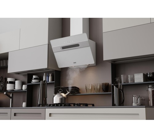 Вытяжка Franke/ Best, Вытяжка наклонная STERLING 60 WH, 60 см, 1400 м3/ч, сенсорное управление, LED освещение, 69 дБ, Угольный фильтр Ф-10 (опция), цвет белый